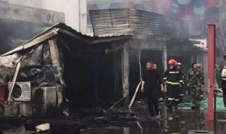 石家庄一高层建筑发生火灾