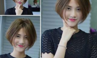 瓜子脸女生适合的短发